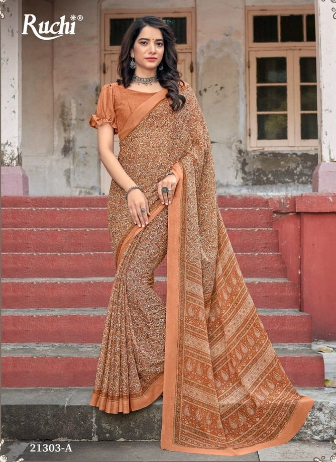 Star Chiffon 94 Edition By Ruchi Chiffon Daily Wear Saree Catalog